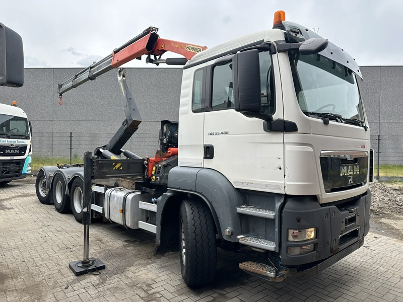 MAN TGS 35.400 8x4 TRIDEM HOOKLIFT T22 + CRANE PALFINGER PK 18001 EH + RADIO - EURO 5 - LIFT/STEERING AXLE - BE TRUCK - Haakarmsysteem vrachtwagen, Kraanwagen: afbeelding 3 MAN TGS 35.400 8x4 TRIDEM HOOKLIFT T22 + CRANE PALFINGER PK 18001 EH + RADIO - EURO 5 - LIFT/STEERING AXLE - BE TRUCK - Haakarmsysteem vrachtwagen, Kraanwagen: afbeelding 3