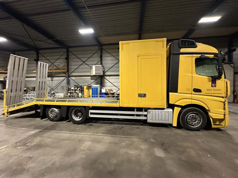 Autovrachtwagen vrachtwagen Mercedes-Benz ACTROS 2745 6x2 OPRIJWAGEN / AUTOTRANSPORTER / MACHINE CARRIER - WINCH - 6m10 - EURO 5 - LIFT AXLE - HYDR RAMPS - NL TRUCK: afbeelding 18