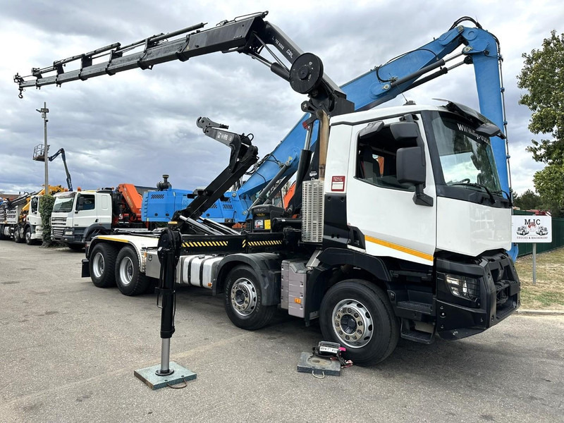 Renault C460 8x4 HOOKLIFT + (19m!) CRANE HIAB 288 E-6 HIDUO - RADIO - 5/6 F - STEEL SPRING / HUB REDUCTION - BE TRUCK - Haakarmsysteem vrachtwagen, Kraanwagen: afbeelding 1 Renault C460 8x4 HOOKLIFT + (19m!) CRANE HIAB 288 E-6 HIDUO - RADIO - 5/6 F - STEEL SPRING / HUB REDUCTION - BE TRUCK - Haakarmsysteem vrachtwagen, Kraanwagen: afbeelding 1