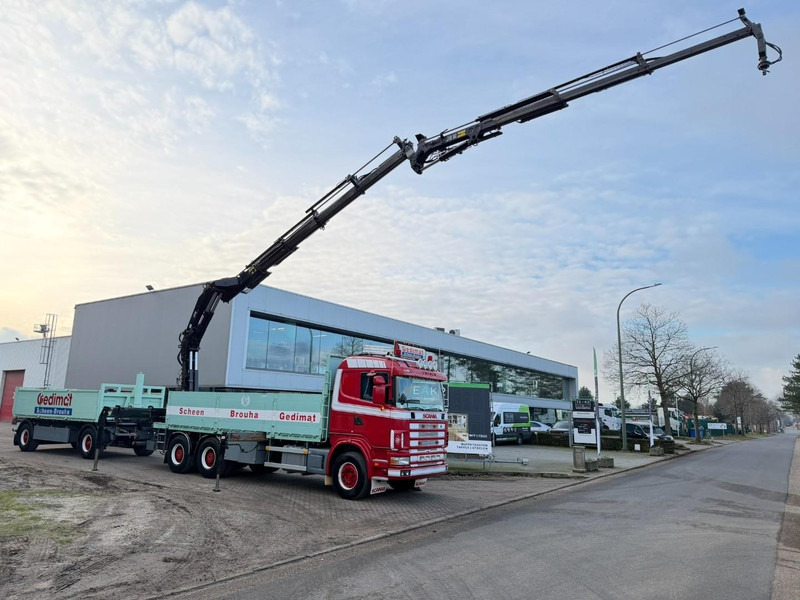 Scania 164L-480 V8 6x4 BAUSTOFF + KRAN HIAB 350-4 + JIB 90-4 - *TOP ZUSTAND* - ROTATOR - RADIO - RETARDER - BLATT / AP ACHSEN - BELGISCHE LKW - Vrachtwagen met open laadbak, Kraanwagen: afbeelding 1 Scania 164L-480 V8 6x4 BAUSTOFF + KRAN HIAB 350-4 + JIB 90-4 - *TOP ZUSTAND* - ROTATOR - RADIO - RETARDER - BLATT / AP ACHSEN - BELGISCHE LKW - Vrachtwagen met open laadbak, Kraanwagen: afbeelding 1