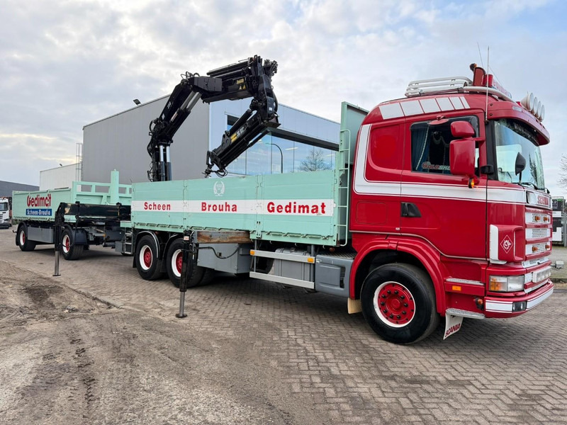 Scania 164L-480 V8 6x4 + CRANE HIAB 350-4 + JIB 90-4 - *TOP CONDITION* - ROTATOR - RADIO - RETARDER - STEEL SPRING / HUB REDUCTION - BE TRUCK - Kraanwagen: afbeelding 1 Scania 164L-480 V8 6x4 + CRANE HIAB 350-4 + JIB 90-4 - *TOP CONDITION* - ROTATOR - RADIO - RETARDER - STEEL SPRING / HUB REDUCTION - BE TRUCK - Kraanwagen: afbeelding 1