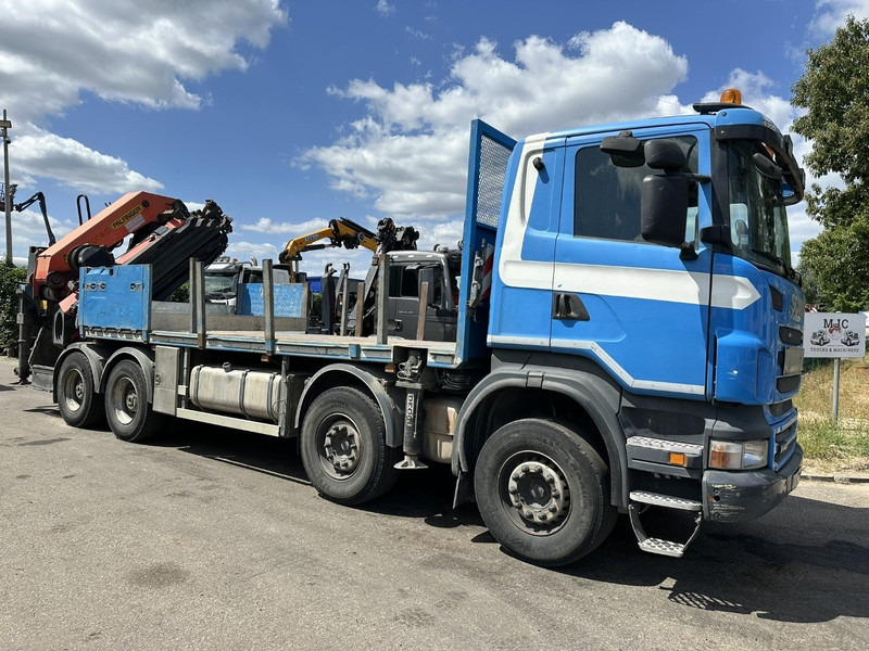 Scania G440 8x4 PRITSCHE + (25m!) KRAN PALFINGER PK78002 SH G 8x + WINCH - PLATFORM 6m25 - SCHALT - AP ACHSEN - BLATT - EURO 5 - BELGISCHE - Vrachtwagen met open laadbak, Kraanwagen: afbeelding 1 Scania G440 8x4 PRITSCHE + (25m!) KRAN PALFINGER PK78002 SH G 8x + WINCH - PLATFORM 6m25 - SCHALT - AP ACHSEN - BLATT - EURO 5 - BELGISCHE - Vrachtwagen met open laadbak, Kraanwagen: afbeelding 1