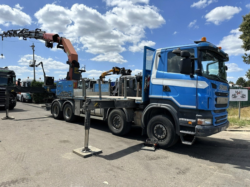 Scania G440 8x4 PRITSCHE + (25m!) KRAN PALFINGER PK78002 SH G 8x + WINCH - PLATFORM 6m25 - SCHALT - AP ACHSEN - BLATT - EURO 5 - BELGISCHE - Vrachtwagen met open laadbak, Kraanwagen: afbeelding 2 Scania G440 8x4 PRITSCHE + (25m!) KRAN PALFINGER PK78002 SH G 8x + WINCH - PLATFORM 6m25 - SCHALT - AP ACHSEN - BLATT - EURO 5 - BELGISCHE - Vrachtwagen met open laadbak, Kraanwagen: afbeelding 2