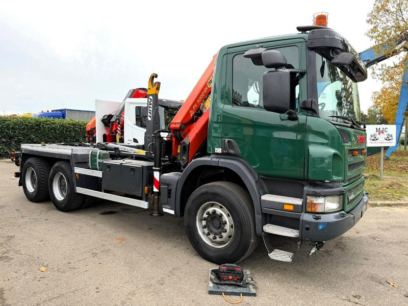 Scania P400 6x4 ABROLLKIPPER + KRAN PALFINGER PK9001 EH - RETARDER - 5/6F + ROTATOR + RADIO - WB 3m90 - EURO 5 - HUB REDUCTION / SPRING - BE TRUCK - Haakarmsysteem vrachtwagen: afbeelding 1 Scania P400 6x4 ABROLLKIPPER + KRAN PALFINGER PK9001 EH - RETARDER - 5/6F + ROTATOR + RADIO - WB 3m90 - EURO 5 - HUB REDUCTION / SPRING - BE TRUCK - Haakarmsysteem vrachtwagen: afbeelding 1