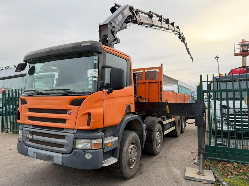 Scania P420 8X4 PRITSCHE + (25m) KRAN HIAB 422 E-5 HIPRO + JIB 100X-4 - RETARDER - *284.000km* - MANUAL - STEEL SPRING - EURO 3 - BE TRUCK - Vrachtwagen met open laadbak, Kraanwagen: afbeelding 4 Scania P420 8X4 PRITSCHE + (25m) KRAN HIAB 422 E-5 HIPRO + JIB 100X-4 - RETARDER - *284.000km* - MANUAL - STEEL SPRING - EURO 3 - BE TRUCK - Vrachtwagen met open laadbak, Kraanwagen: afbeelding 4