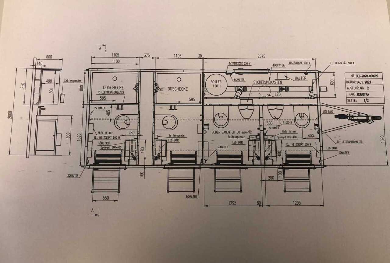 ROSEMEIER VE Dusch+WC Kombi Toilettenanhänger - Wooncontainer, Aanhanger: afbeelding 2 ROSEMEIER VE Dusch+WC Kombi Toilettenanhänger - Wooncontainer, Aanhanger: afbeelding 2