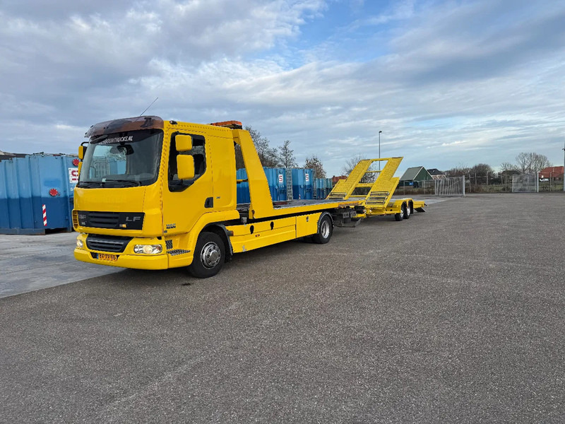 DAF LF 45 LF45-220 Abschelppwagen Falkom mit Anhanger / Schiebeplateau / Brill / Winde / Top Zustand - Autovrachtwagen vrachtwagen: afbeelding 1 DAF LF 45 LF45-220 Abschelppwagen Falkom mit Anhanger / Schiebeplateau / Brill / Winde / Top Zustand - Autovrachtwagen vrachtwagen: afbeelding 1