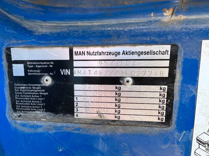 Kipper vrachtwagen, Kraanwagen MAN 33 FE 33.410 6X4 KRAAN + KIPPER EURO 2 BLADGEVEERD: afbeelding 14 Kipper vrachtwagen, Kraanwagen MAN 33 FE 33.410 6X4 KRAAN + KIPPER EURO 2 BLADGEVEERD: afbeelding 14