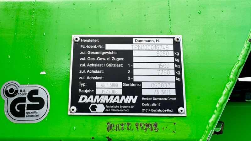 Dammann ANP 5028 ProfiClass mit 30m Gestänge - Veldspuit: afbeelding 2 Dammann ANP 5028 ProfiClass mit 30m Gestänge - Veldspuit: afbeelding 2