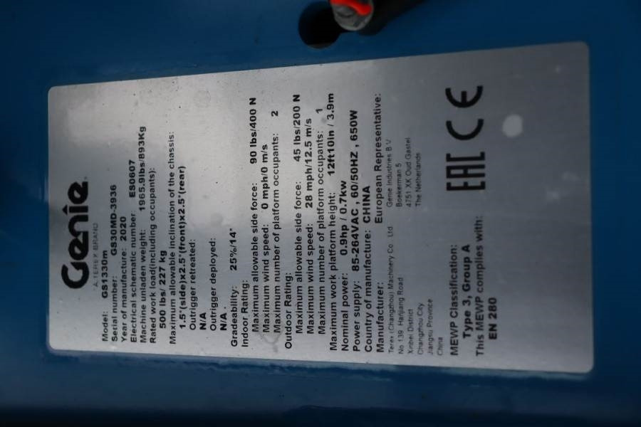 Schaarlift Genie GS1330M Valid inspection, *Guarantee! All-Electric: afbeelding 7 Schaarlift Genie GS1330M Valid inspection, *Guarantee! All-Electric: afbeelding 7