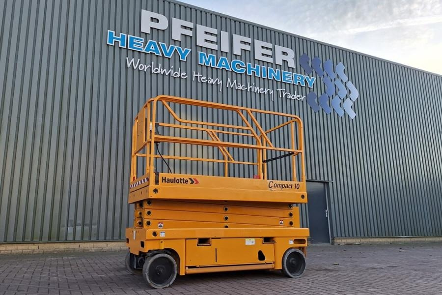 Haulotte Compact 10 Electric, 10m Working Height, 450kg Cap - Schaarlift: afbeelding 1 Haulotte Compact 10 Electric, 10m Working Height, 450kg Cap - Schaarlift: afbeelding 1