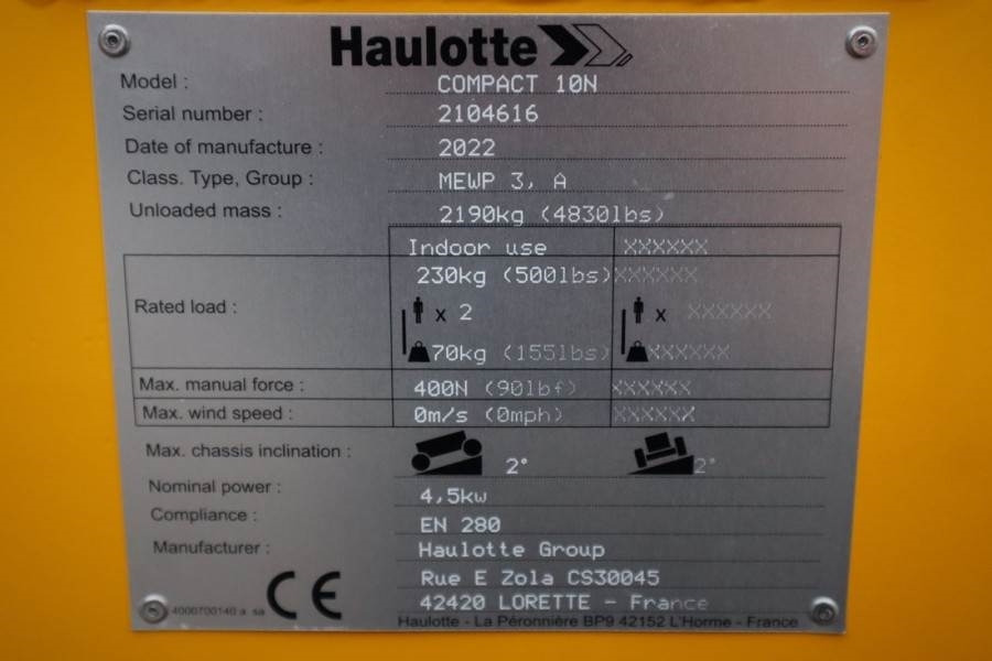 Haulotte Compact 10N Valid inspection, *Guarantee! Non Mark - Schaarlift: afbeelding 5 Haulotte Compact 10N Valid inspection, *Guarantee! Non Mark - Schaarlift: afbeelding 5