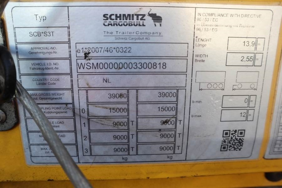Aanhangwagen met huif Schmitz CARG SCB3ST CoC Documents, TuV Loading Certificate: afbeelding 6