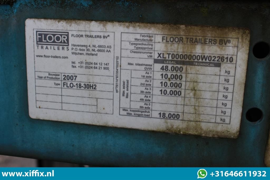 Vlakke/ Open oplegger Floor 3-ass. Oplegger met kraanspoor / 2x gestuurd: afbeelding 8 Vlakke/ Open oplegger Floor 3-ass. Oplegger met kraanspoor / 2x gestuurd: afbeelding 8