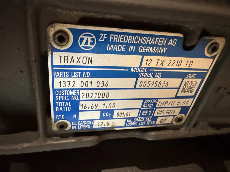 DAF TRAXON 12TX2210 TD, DAF 2021008 - Versnellingsbak: afbeelding 3 DAF TRAXON 12TX2210 TD, DAF 2021008 - Versnellingsbak: afbeelding 3