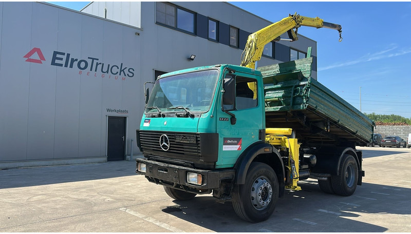Mercedes-Benz SK 1722 (4X4 / LAMES / GRAND PONT / GRUE / TRES PROPRE / BIG HUB / STEEL SUSP. / V6) - Kipper vrachtwagen, Kraanwagen: afbeelding 1 Mercedes-Benz SK 1722 (4X4 / LAMES / GRAND PONT / GRUE / TRES PROPRE / BIG HUB / STEEL SUSP. / V6) - Kipper vrachtwagen, Kraanwagen: afbeelding 1
