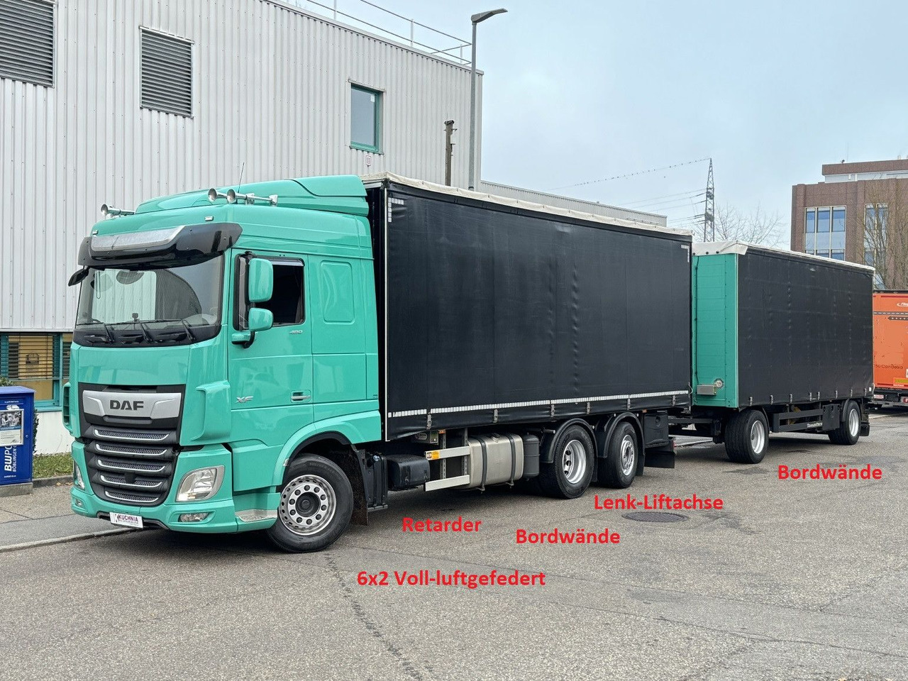 DAF XF480 6x2 Schiebeplane-Zug Bordwände Lenkachse - Schuifzeilen vrachtwagen: afbeelding 1 DAF XF480 6x2 Schiebeplane-Zug Bordwände Lenkachse - Schuifzeilen vrachtwagen: afbeelding 1