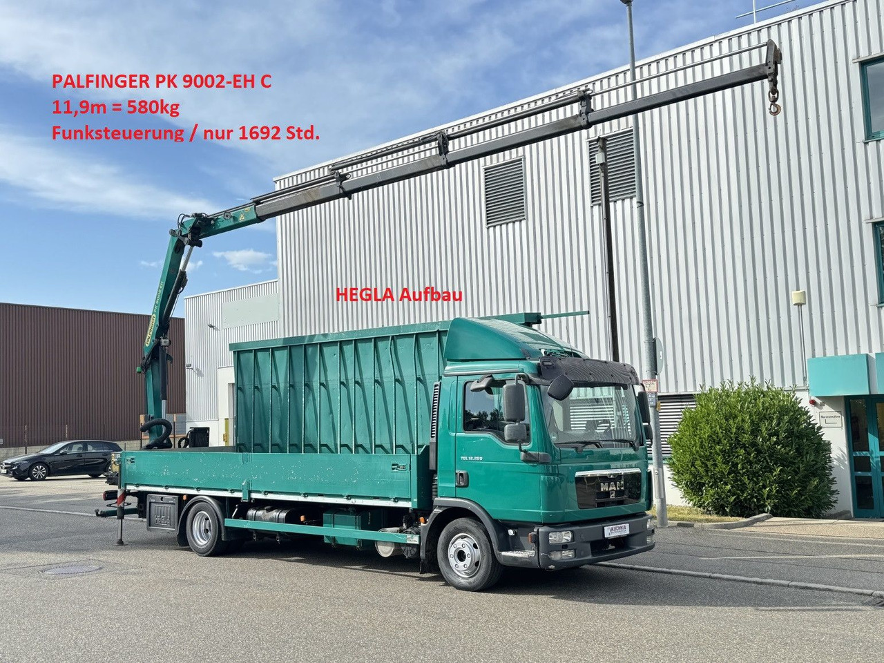 MAN TGL 12.250 Glastransport Kran PK9002 Funk Klima - Kraanwagen: afbeelding 1 MAN TGL 12.250 Glastransport Kran PK9002 Funk Klima - Kraanwagen: afbeelding 1