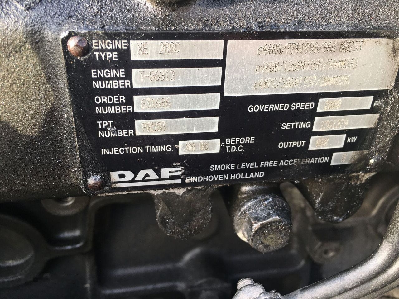 DAF xe280c DAF xf95 truck - Motor voor Vrachtwagen: afbeelding 3 DAF xe280c DAF xf95 truck - Motor voor Vrachtwagen: afbeelding 3