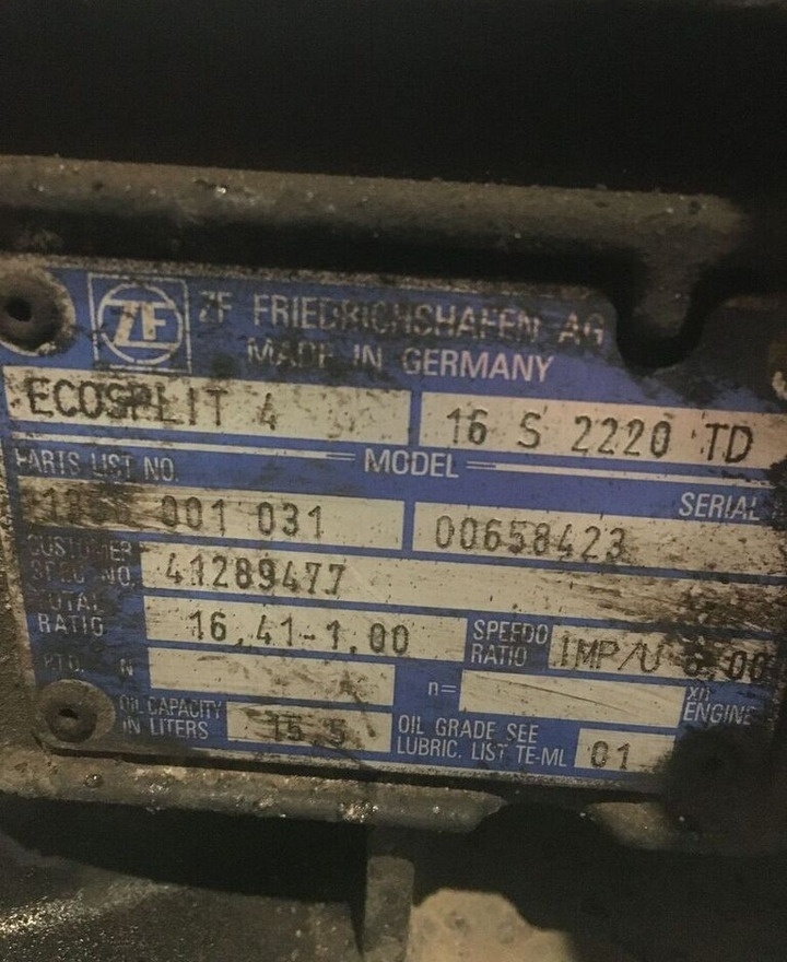 ZF Ecosplit 4 16S2220 TD 1356001031 - Versnellingsbak voor Vrachtwagen: afbeelding 2 ZF Ecosplit 4 16S2220 TD 1356001031 - Versnellingsbak voor Vrachtwagen: afbeelding 2