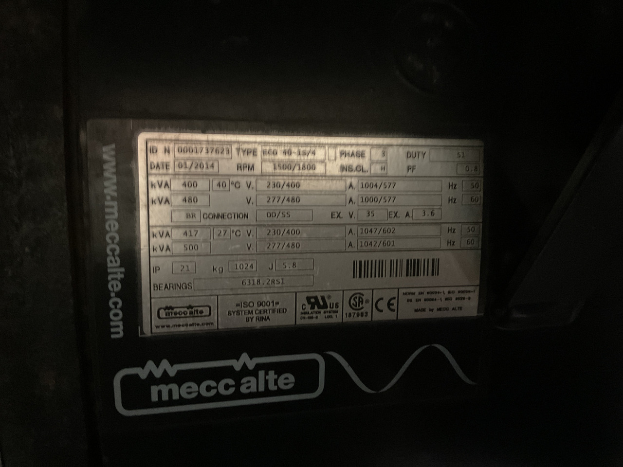 Doosan P158LE, 415KVA generatorset. Like brand new, low hours and complete - Industrie generator: afbeelding 5 Doosan P158LE, 415KVA generatorset. Like brand new, low hours and complete - Industrie generator: afbeelding 5