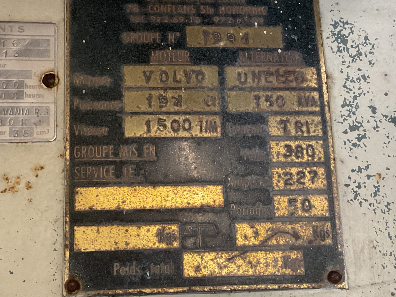 Volvo 150KVA Generator, Low hours. - Industrie generator: afbeelding 3 Volvo 150KVA Generator, Low hours. - Industrie generator: afbeelding 3