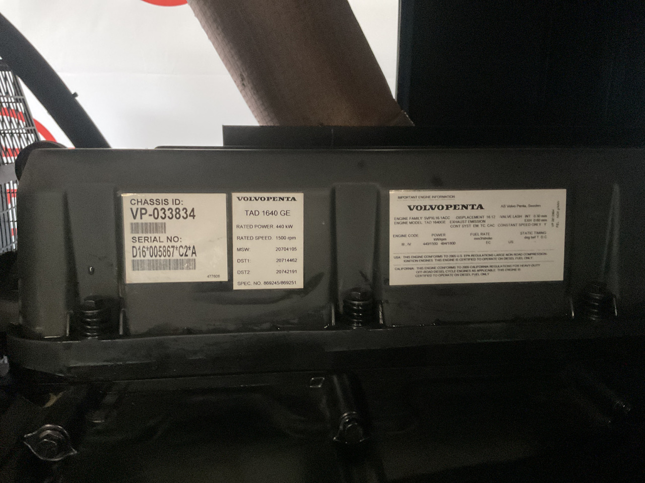 Volvo 500KVA, Generatorset. Like brand new. 98 Running hours since new! - Industrie generator: afbeelding 3 Volvo 500KVA, Generatorset. Like brand new. 98 Running hours since new! - Industrie generator: afbeelding 3