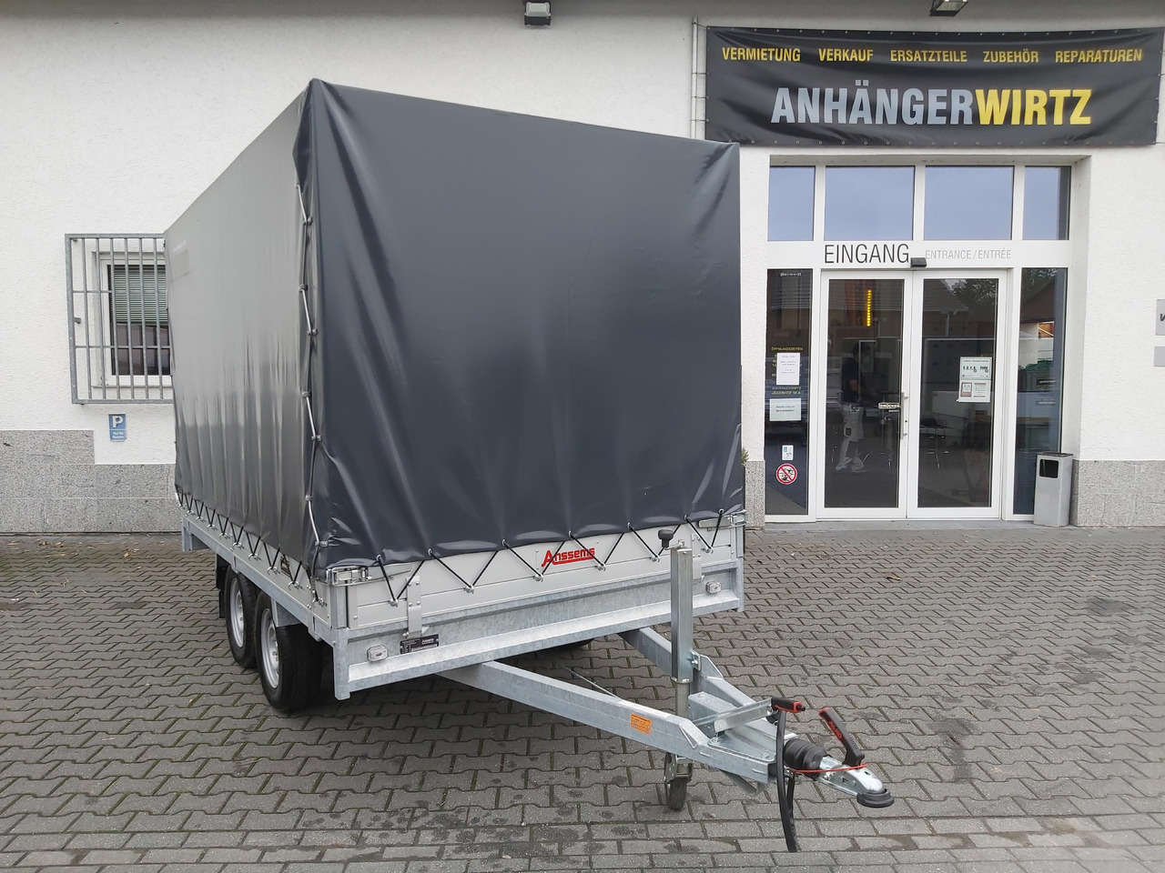 Anssems Hochlader PSX - S 2500 325x178x30cm 180cm Hochplane grau (L) 2500kg Aktion - Aanhangwagen met huif: afbeelding 5 Anssems Hochlader PSX - S 2500 325x178x30cm 180cm Hochplane grau (L) 2500kg Aktion - Aanhangwagen met huif: afbeelding 5