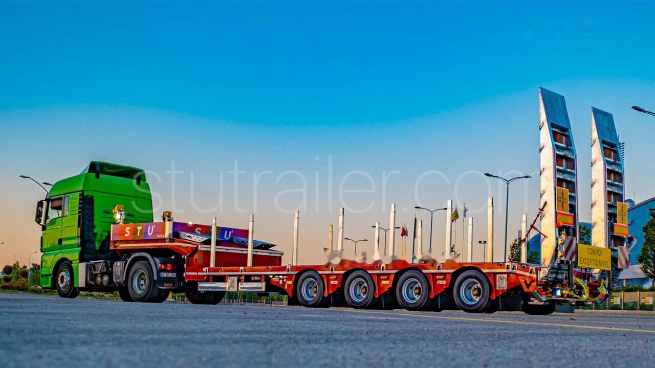 Nieuw Dieplader oplegger STU 4 Axle Extendable Lowbed Trailer: afbeelding 6