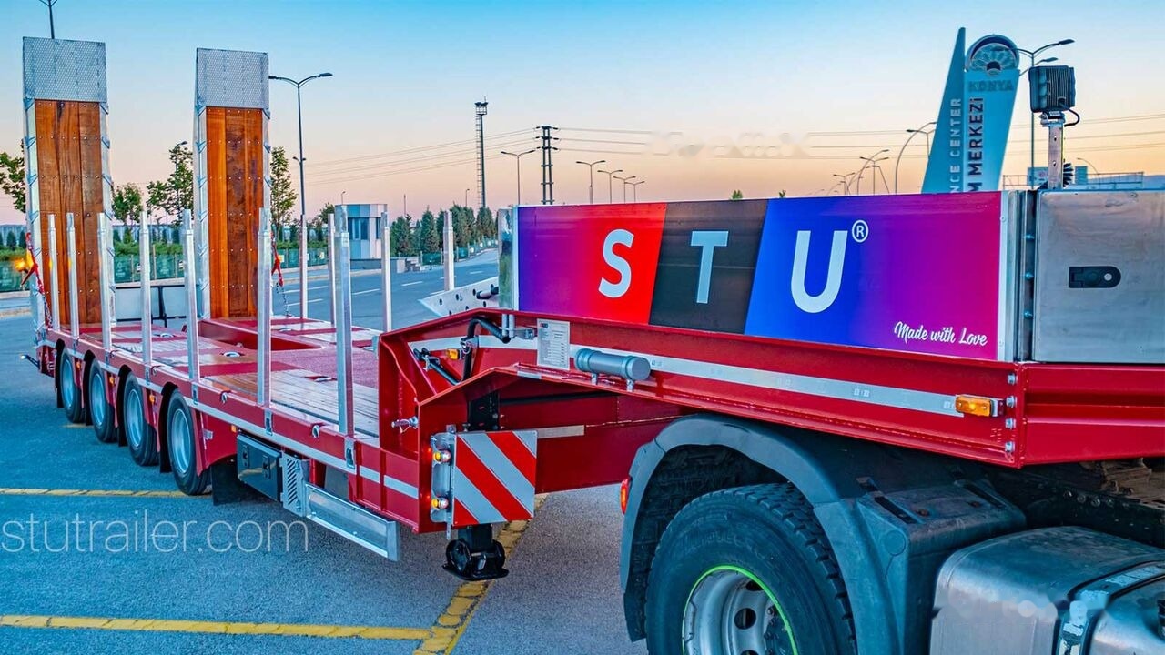 Nieuw Dieplader oplegger STU 4 Axle Extendable Lowbed Trailer: afbeelding 16