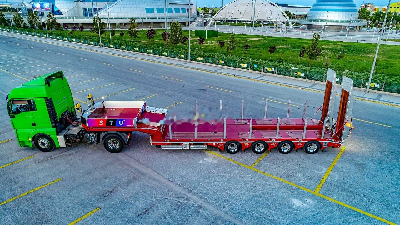 Nieuw Dieplader oplegger STU 4 Axle Extendable Lowbed Trailer: afbeelding 7