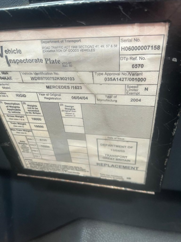 Mercedes Atego 1623 4x2 Rigid - Vrachtwagen met open laadbak, Kraanwagen: afbeelding 5 Mercedes Atego 1623 4x2 Rigid - Vrachtwagen met open laadbak, Kraanwagen: afbeelding 5