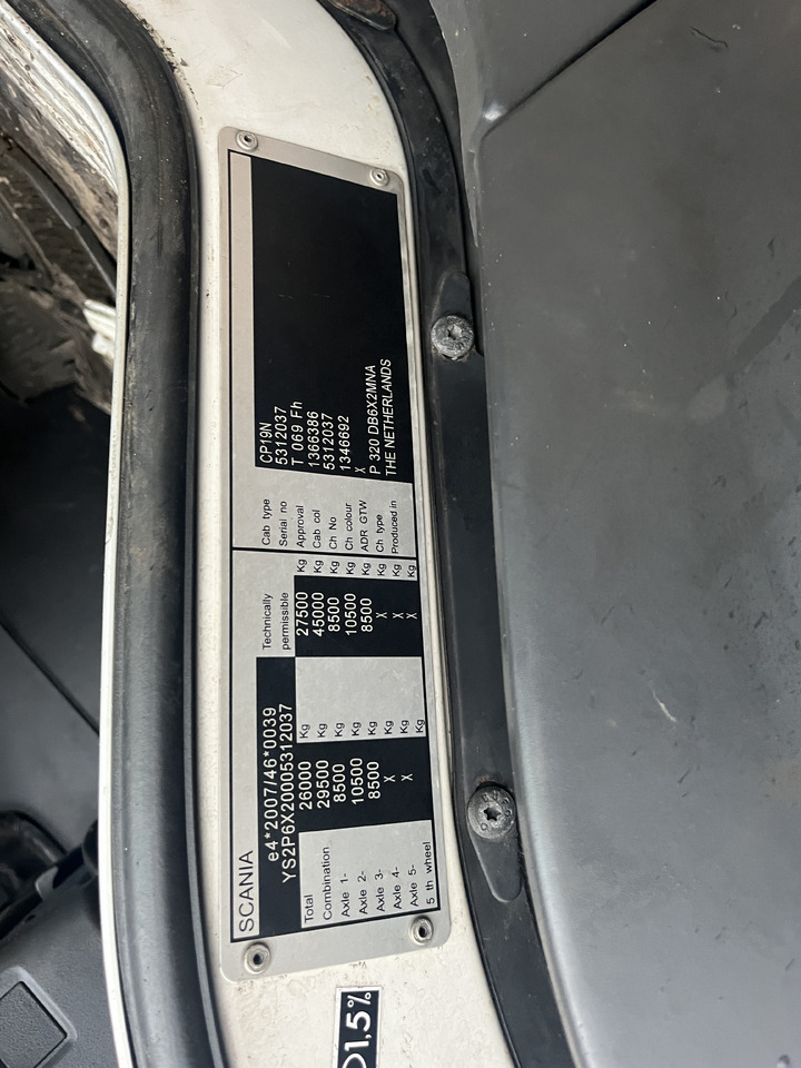 Scania P320 6x2 Chassis Cab - Chassis vrachtwagen: afbeelding 5 Scania P320 6x2 Chassis Cab - Chassis vrachtwagen: afbeelding 5