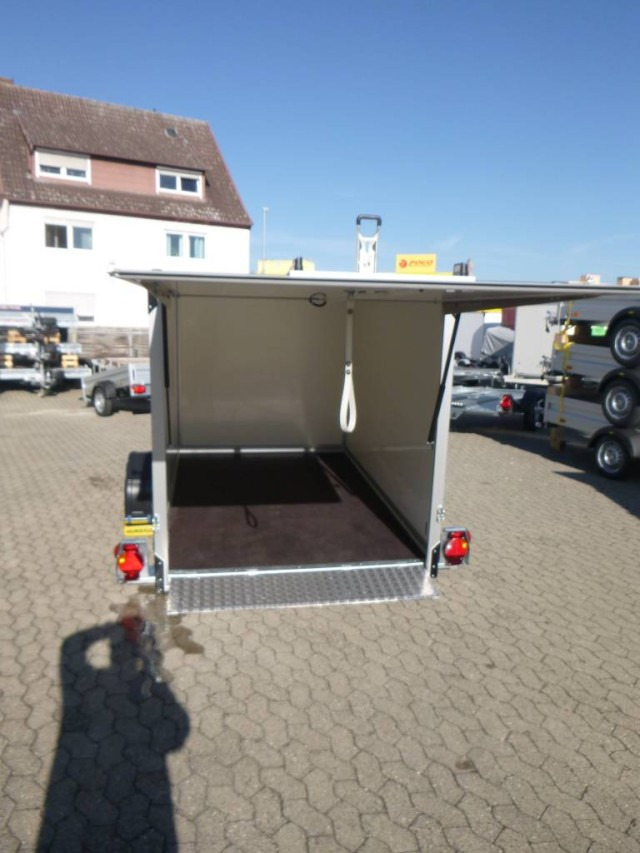 Humbaur Koffer Absenkanhänger mit E-Pumpe HKT 183117-18P, 100 km/h 1,8 t. 3100 x 1765 x 1800 mm - Gesloten aanhangwagen: afbeelding 2 Humbaur Koffer Absenkanhänger mit E-Pumpe HKT 183117-18P, 100 km/h 1,8 t. 3100 x 1765 x 1800 mm - Gesloten aanhangwagen: afbeelding 2