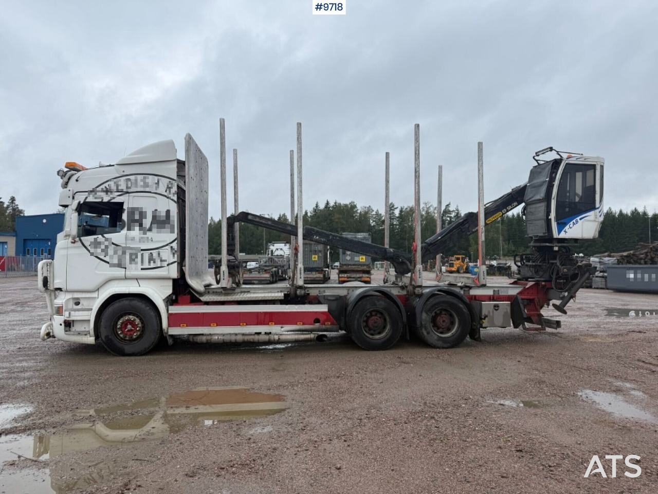 Log truck Scania R520 with crane - Houttransport, Kraanwagen: afbeelding 2 Log truck Scania R520 with crane - Houttransport, Kraanwagen: afbeelding 2