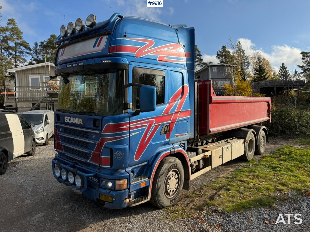 Scania R164 580 6X2 truck with flatbed - Vrachtwagen met open laadbak: afbeelding 1 Scania R164 580 6X2 truck with flatbed - Vrachtwagen met open laadbak: afbeelding 1