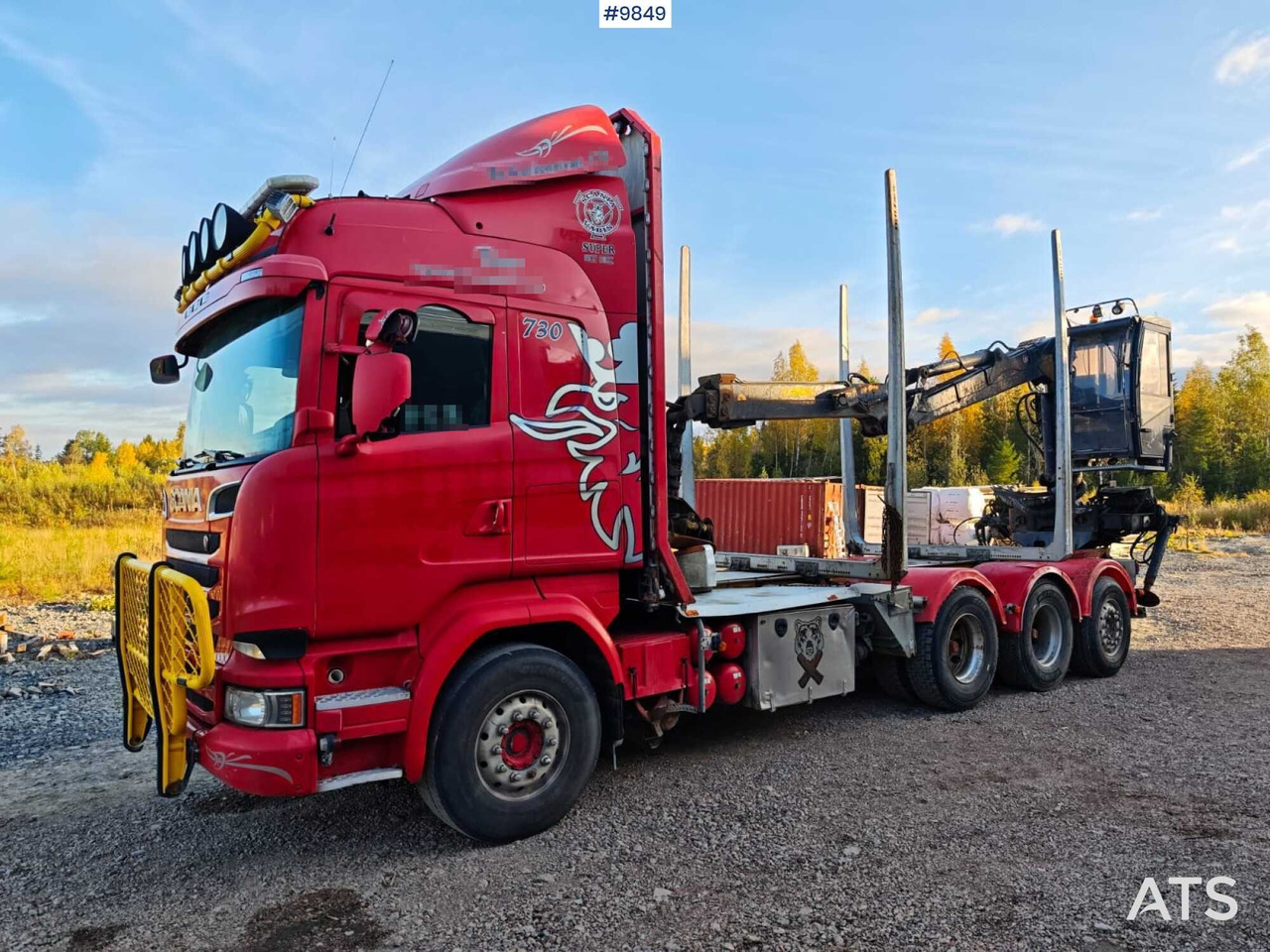 Scania R730 Tridem Timber Truck with Loglift F125S Crane (VIDEO) - Houttransport, Kraanwagen: afbeelding 1 Scania R730 Tridem Timber Truck with Loglift F125S Crane (VIDEO) - Houttransport, Kraanwagen: afbeelding 1