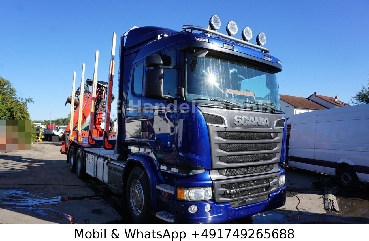 Scania R580 V8 LL 6x4 Palfinger-M120Z79 *Retarder/ACC - Houttransport, Kraanwagen: afbeelding 1 Scania R580 V8 LL 6x4 Palfinger-M120Z79 *Retarder/ACC - Houttransport, Kraanwagen: afbeelding 1