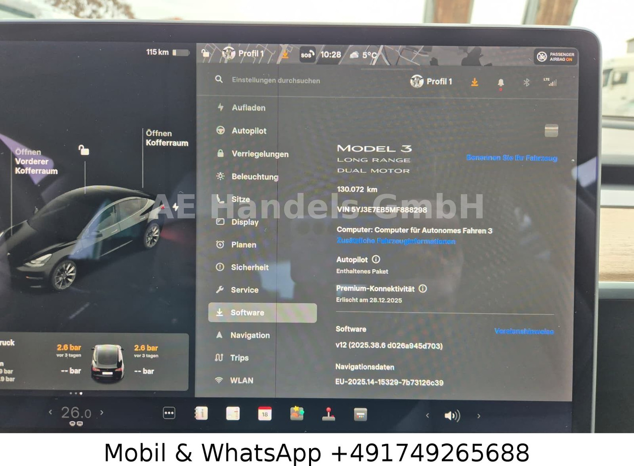 Sedan Tesla Model 3 Long Range Dual Motor AWD *8-Fachbereift: afbeelding 26 Sedan Tesla Model 3 Long Range Dual Motor AWD *8-Fachbereift: afbeelding 26