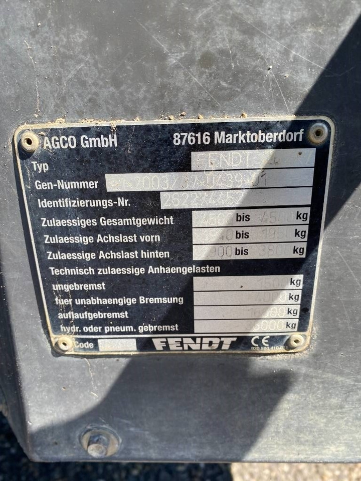 Tractor Fendt 209F Vario TMS 1er Main endommagé: afbeelding 7