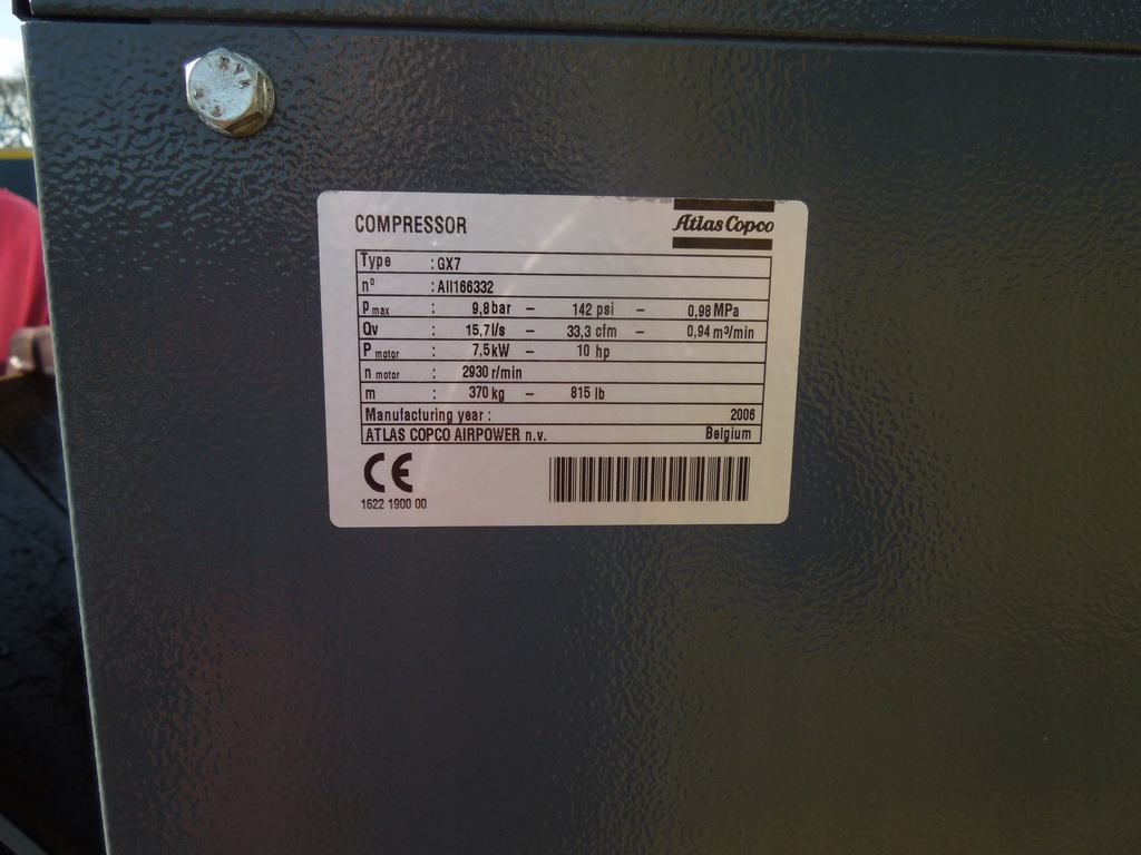 ATLAS COPCO GX7FF - Luchtcompressor: afbeelding 4 ATLAS COPCO GX7FF - Luchtcompressor: afbeelding 4