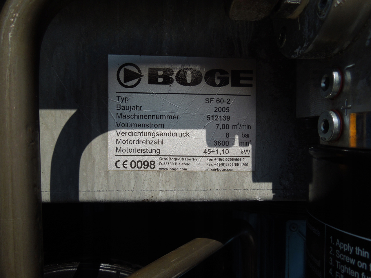 BOGE SF60-2 - Luchtcompressor: afbeelding 4 BOGE SF60-2 - Luchtcompressor: afbeelding 4