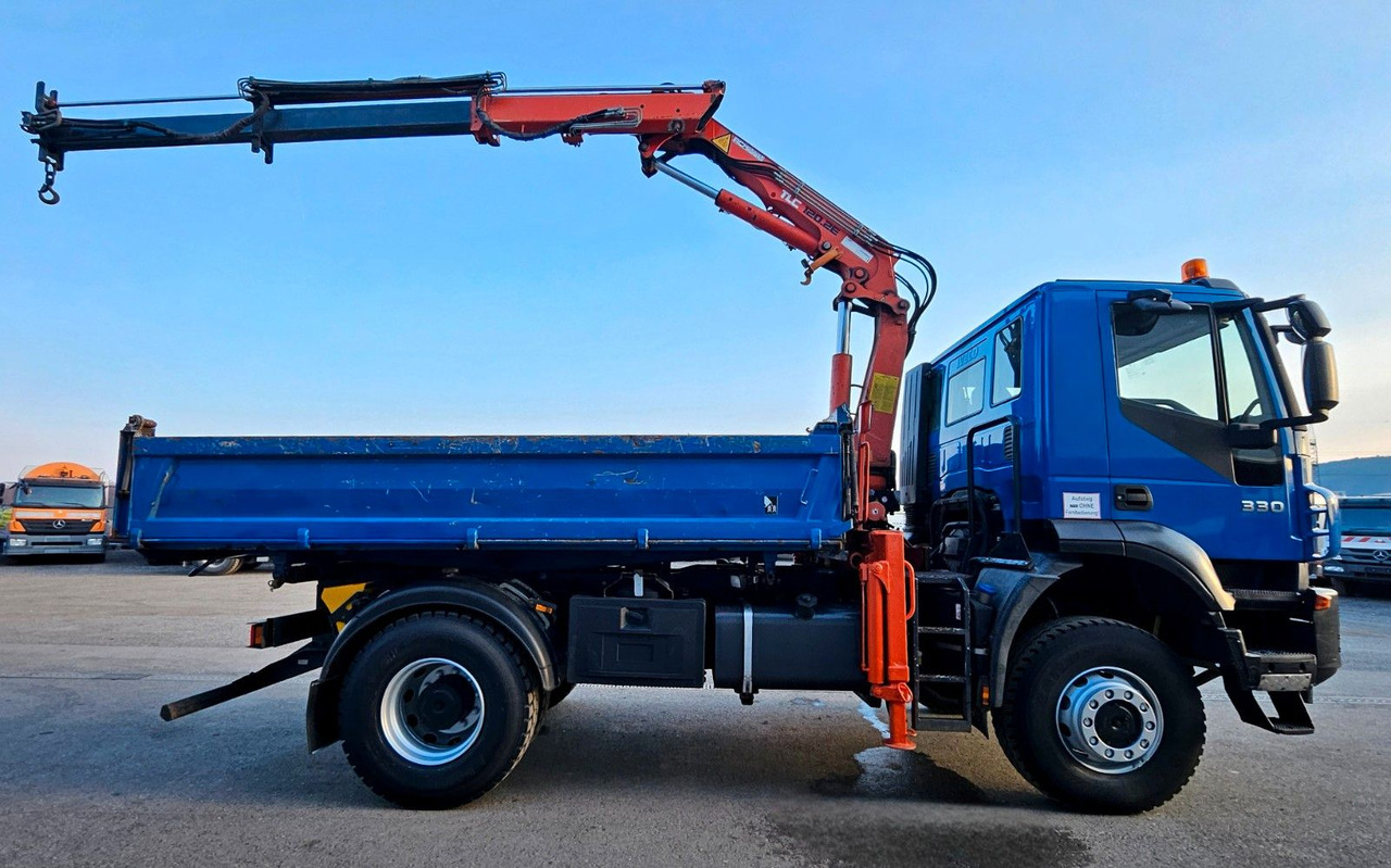 Kipper vrachtwagen, Kraanwagen Iveco Trakker 190T33 4x4 Euro5 Kran Atlas 120.2E Funk: afbeelding 15