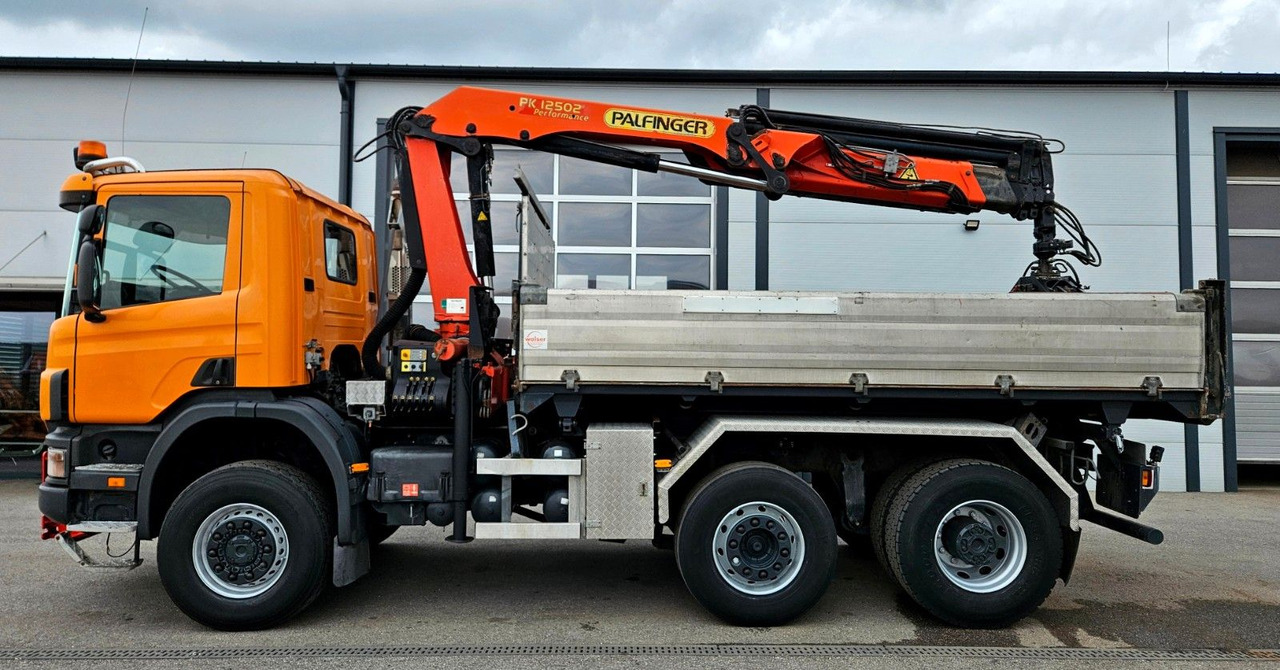 Scania P114 380 6x4-4 Palfinger PK12502 Kran Funk - Kipper vrachtwagen, Kraanwagen: afbeelding 4 Scania P114 380 6x4-4 Palfinger PK12502 Kran Funk - Kipper vrachtwagen, Kraanwagen: afbeelding 4