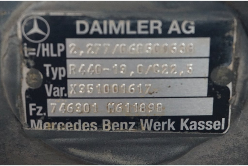 Mercedes-Benz R440-13A/C22.5 41/18 I=2.278 - Achterass voor Vrachtwagen: afbeelding 4 Mercedes-Benz R440-13A/C22.5 41/18 I=2.278 - Achterass voor Vrachtwagen: afbeelding 4