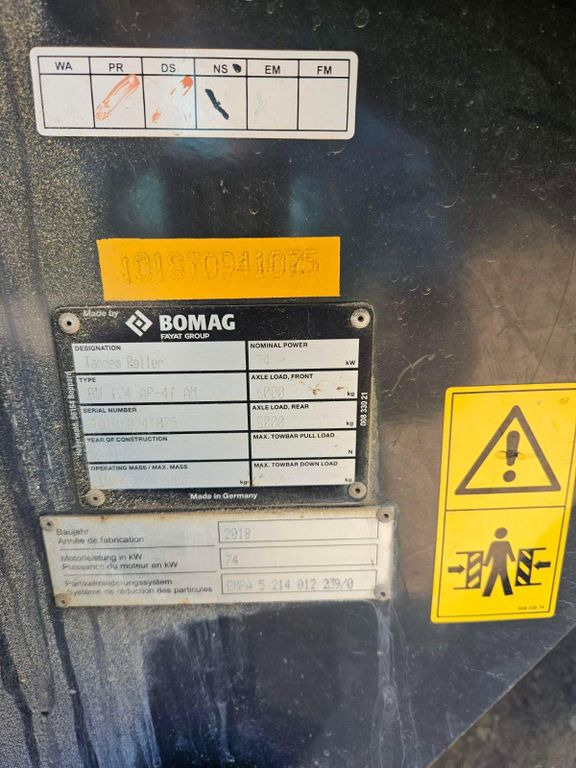 Asfaltwals BOMAG BW 174 AP-4F AM, Tandem Roller: afbeelding 6
