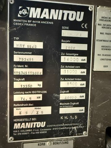 Manitou MRT 1542 M, Korb, Schaufel, Gabeln - Wiellader: afbeelding 4 Manitou MRT 1542 M, Korb, Schaufel, Gabeln - Wiellader: afbeelding 4
