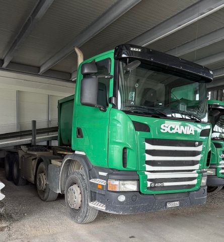 Scania G420 CB 8x4, E5, ONLY 257tkm, Troesch Abroll - Haakarmsysteem vrachtwagen: afbeelding 1 Scania G420 CB 8x4, E5, ONLY 257tkm, Troesch Abroll - Haakarmsysteem vrachtwagen: afbeelding 1