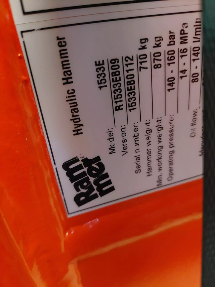 2023 Rammer 1533E - Hydraulische hamer: afbeelding 3 2023 Rammer 1533E - Hydraulische hamer: afbeelding 3