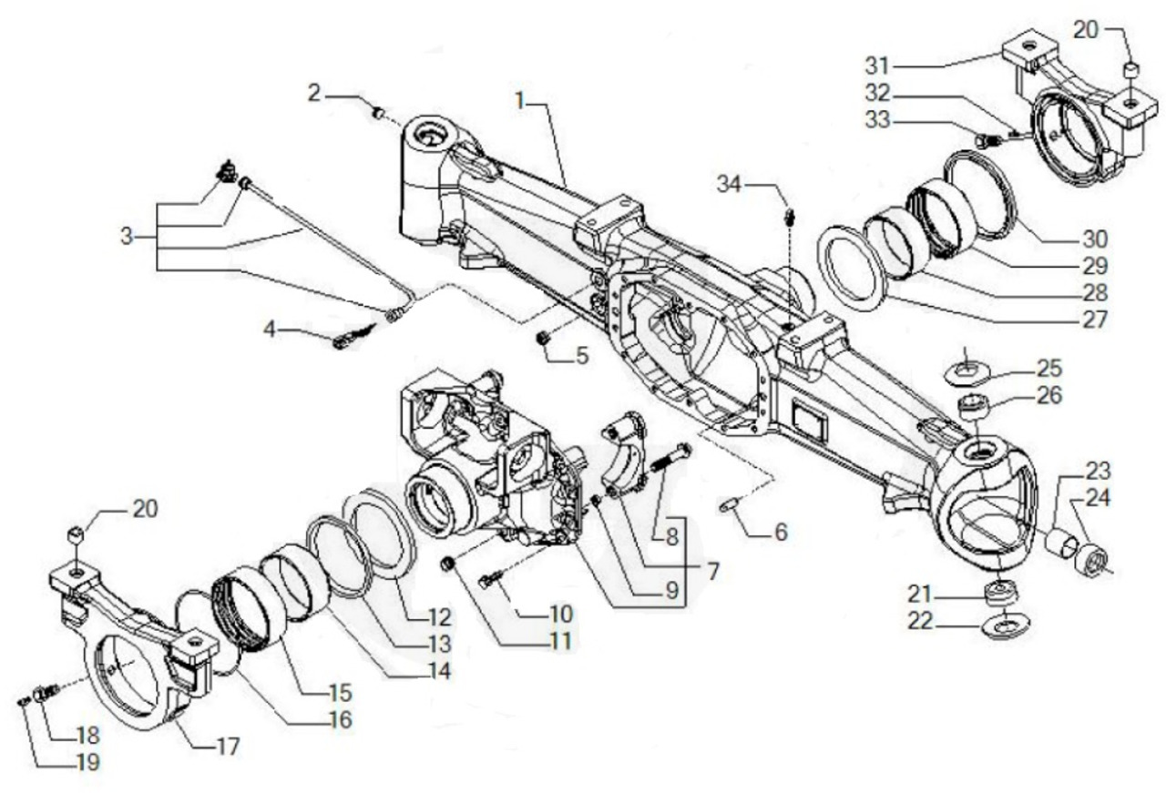 Carraro 20.49 149434 - most napędowy - dyferencjał - As en onderdelen voor Landbouwmachine: afbeelding 1 Carraro 20.49 149434 - most napędowy - dyferencjał - As en onderdelen voor Landbouwmachine: afbeelding 1
